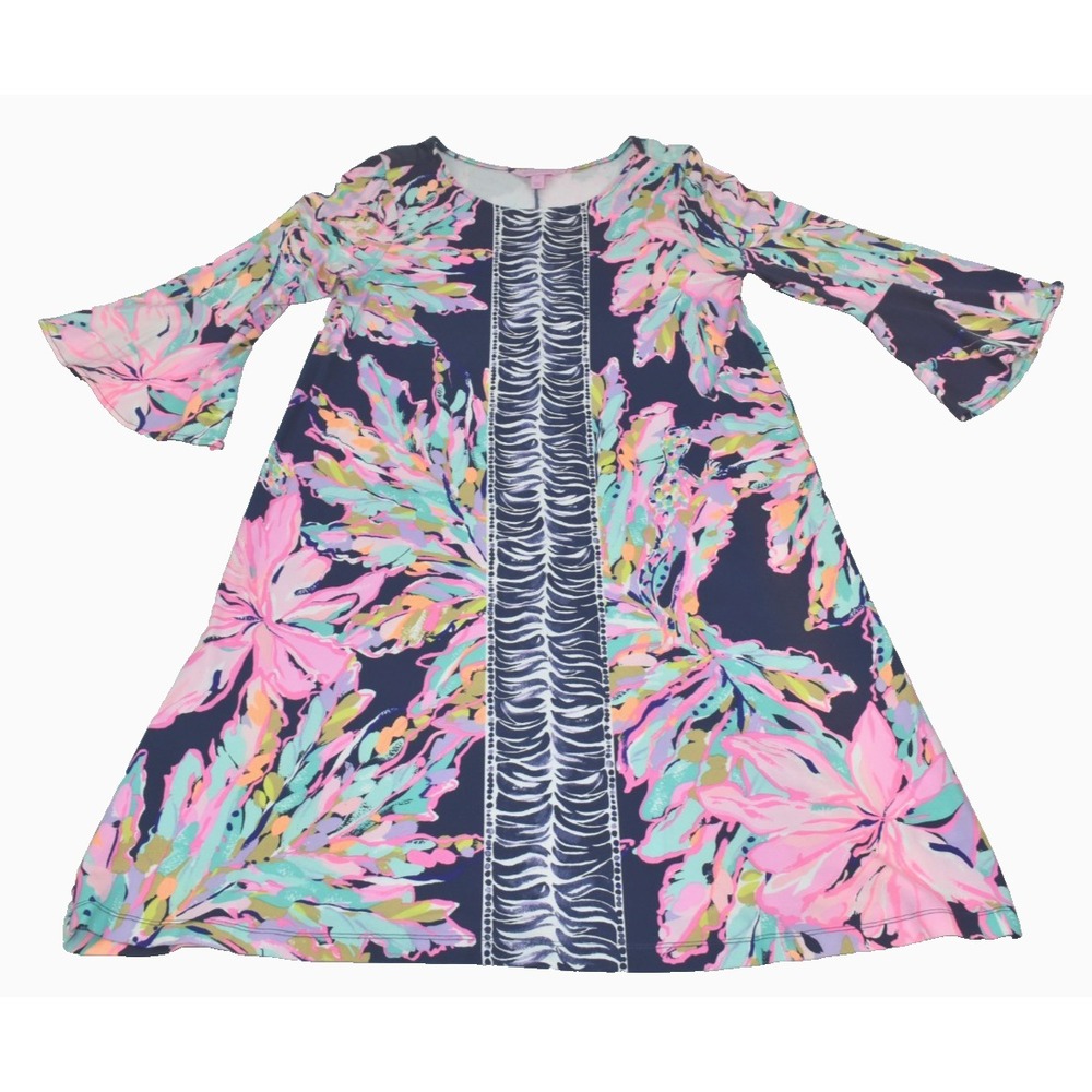 Lilly Pulitzer Ophelia Women Dress Size M Al Fresco Engineered Floral Bright